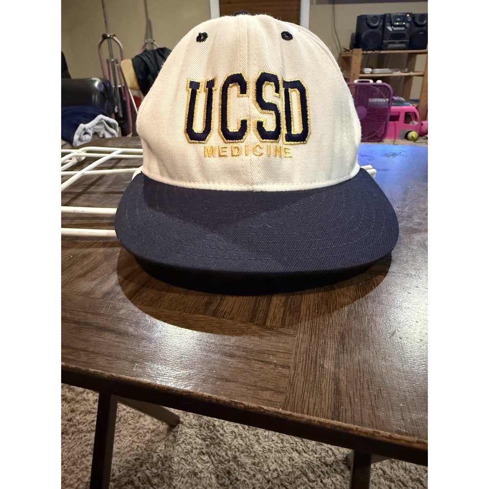 Vintage 90s UCSD Medicine Snapback Hat USA Made Green Underbrim Cap